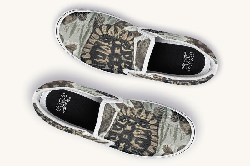 Turtle Time Desaturated Slip On Shoes - Jaded Lament