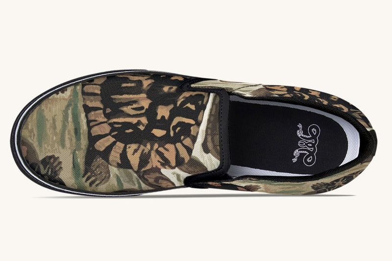 Turtle Time Vivid Slip On Shoes - Jaded Lament