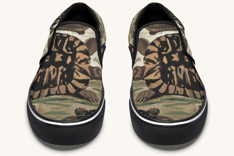 Turtle Time Vivid Slip On Shoes - Jaded Lament