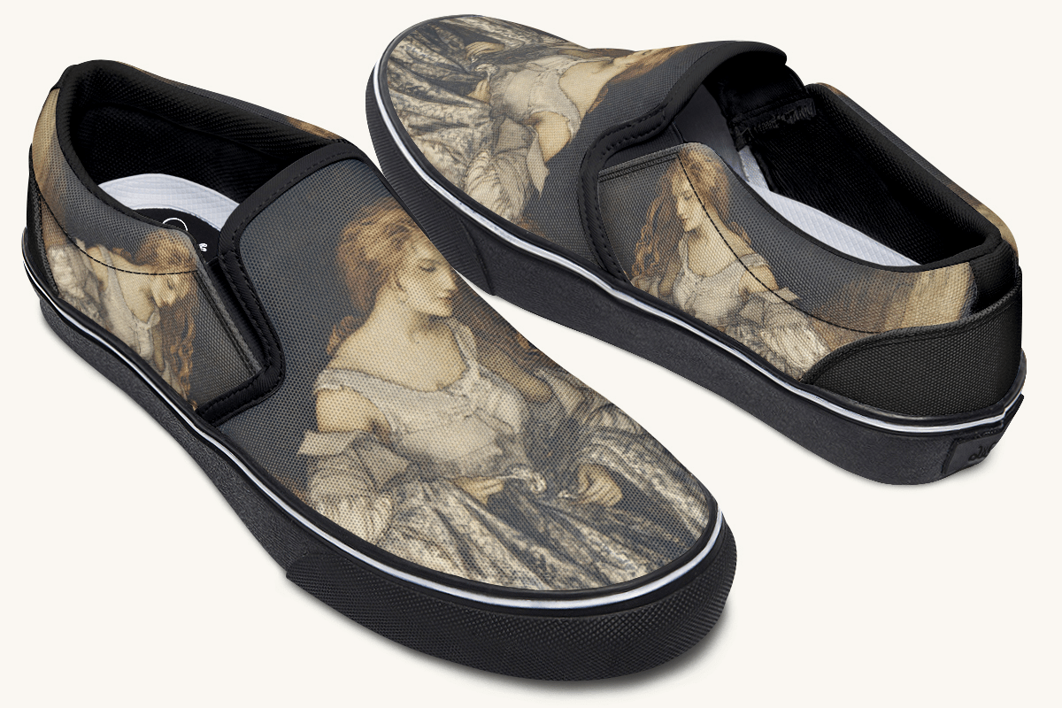 Where The Stars Touched Her Hem Slip On Shoes - Jaded Lament