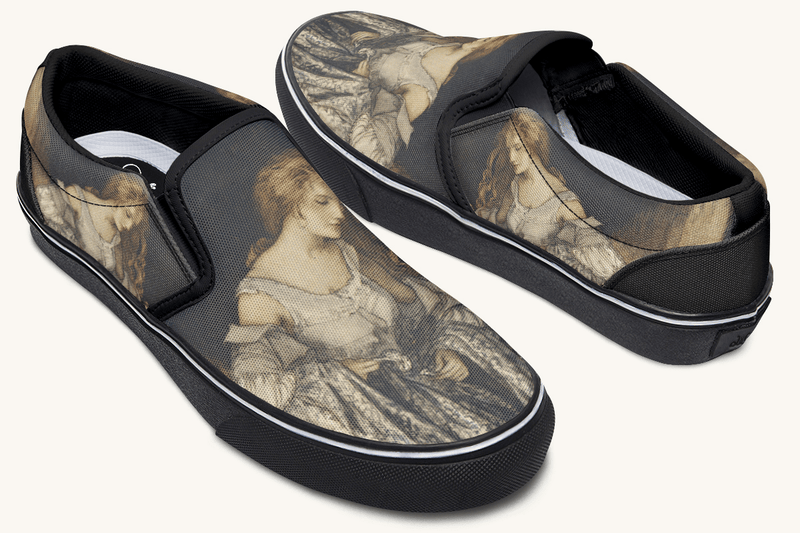 Where The Stars Touched Her Hem Slip On Shoes - Jaded Lament