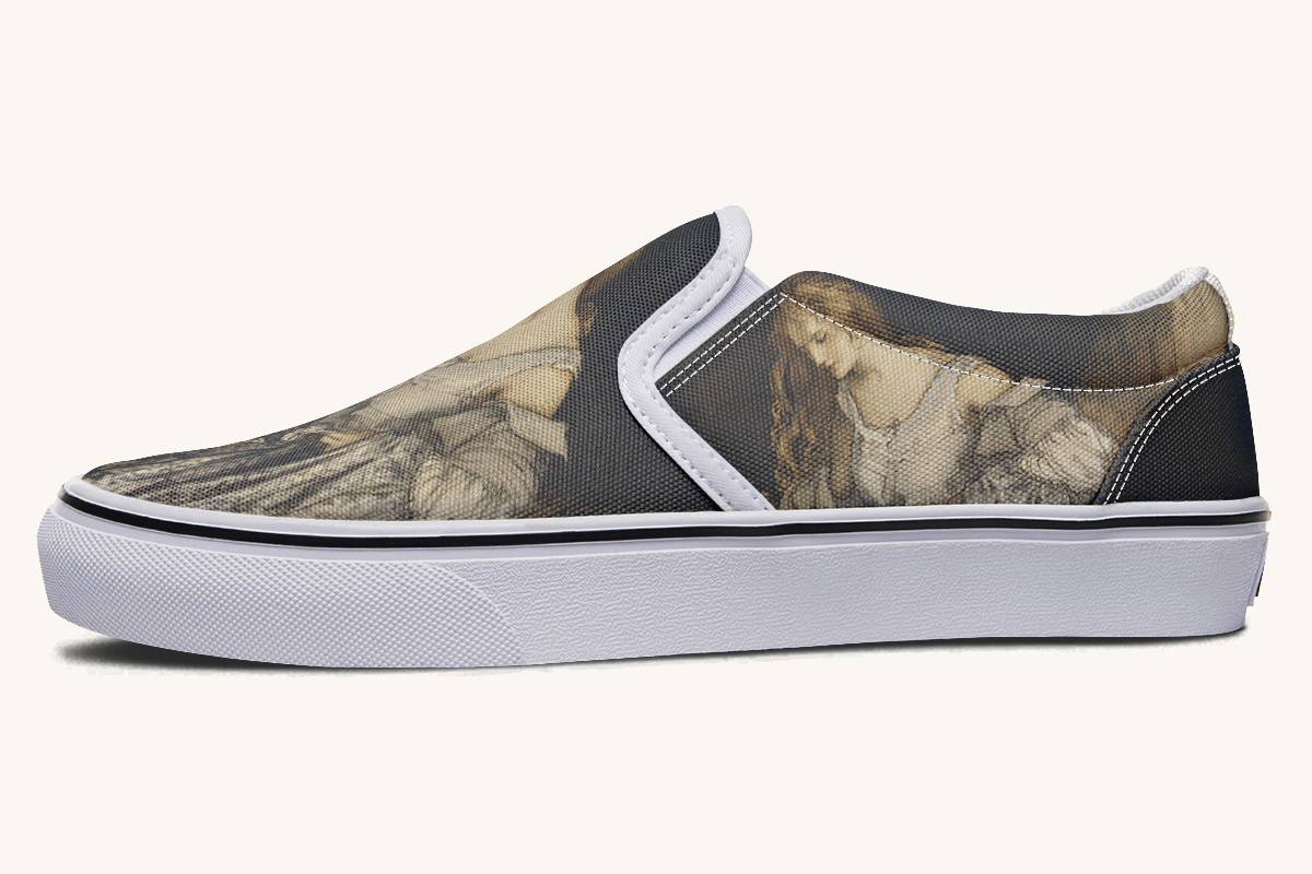 Where The Stars Touched Her Hem Slip On Shoes - Jaded Lament