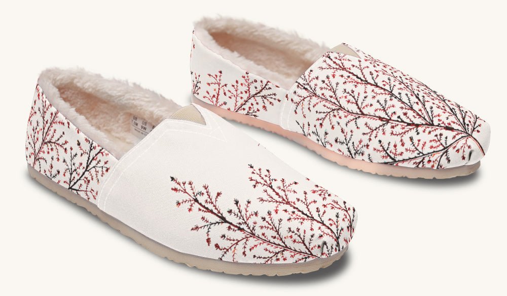 A Delicate Breath Red Winter Casual Shoes - Jaded Lament