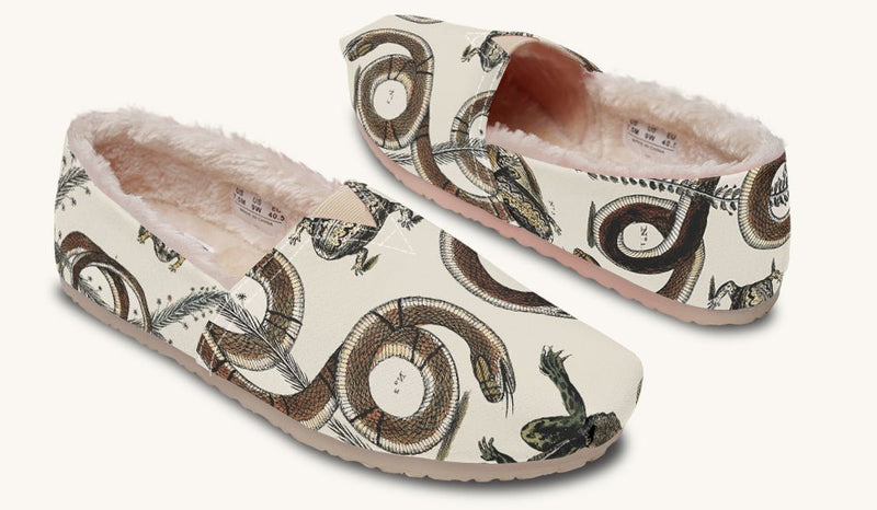 An Arrangement of Frogs and Snakes Winter Casual Shoes - Jaded Lament