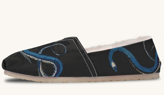 Blue Snake Black Winter Casual Shoes - Jaded Lament