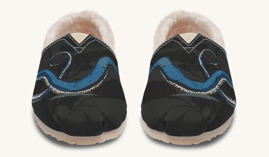 Blue Snake Black Winter Casual Shoes - Jaded Lament
