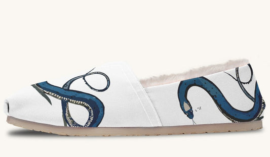 Blue Snake White Winter Casual Shoes - Jaded Lament