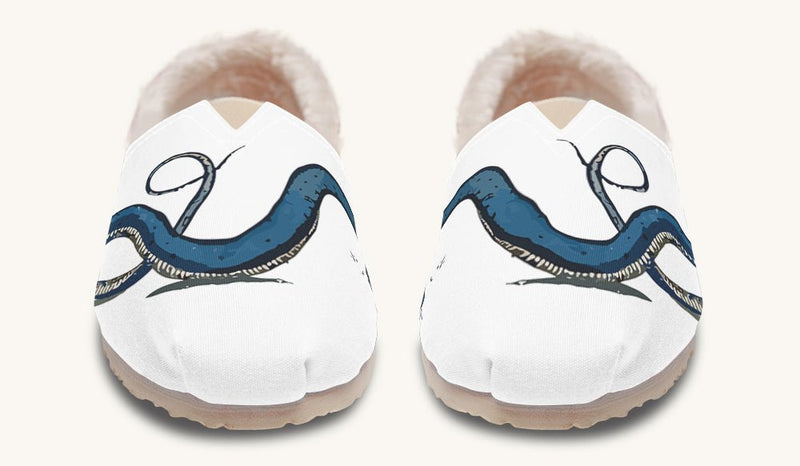 Blue Snake White Winter Casual Shoes - Jaded Lament