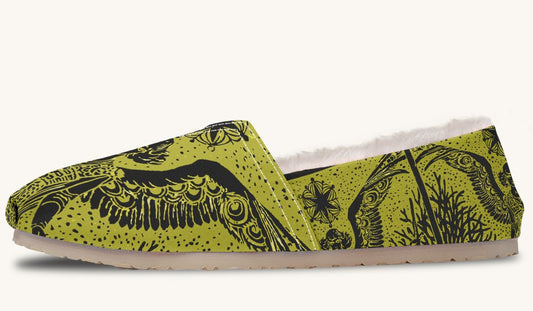 Call Upon the Star Green Black Winter Casual Shoes - Jaded Lament