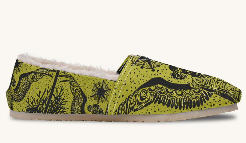 Call Upon the Star Green Black Winter Casual Shoes - Jaded Lament