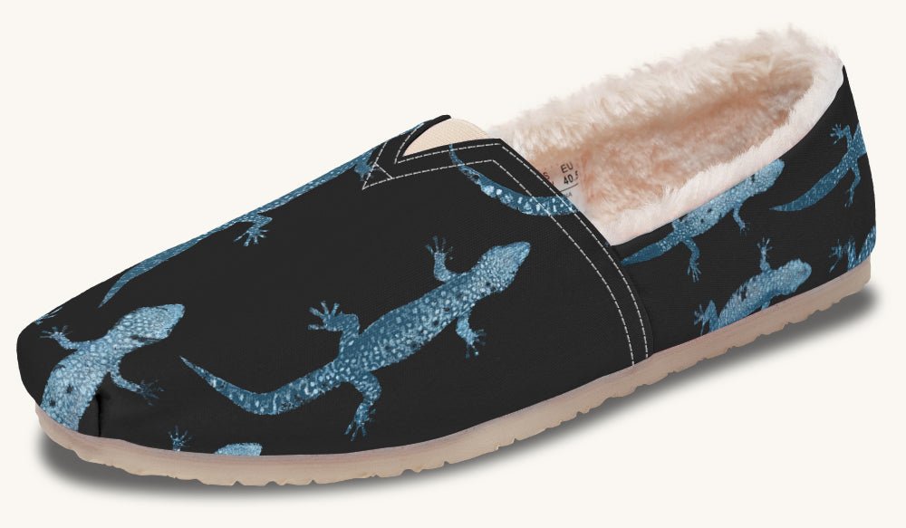 March of the Lizards Blue Black Winter Casual Shoes - Jaded Lament