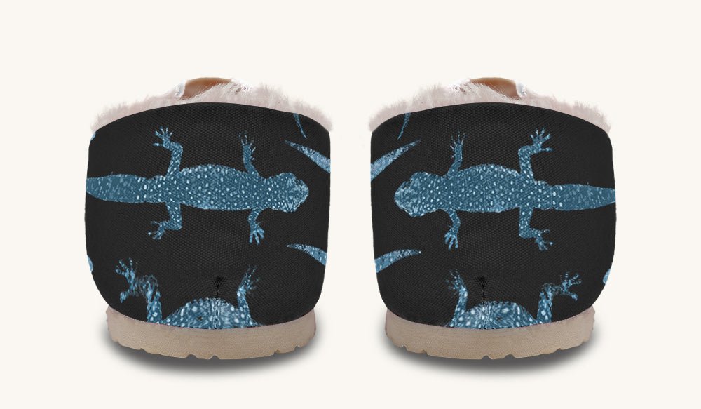 March of the Lizards Blue Black Winter Casual Shoes - Jaded Lament