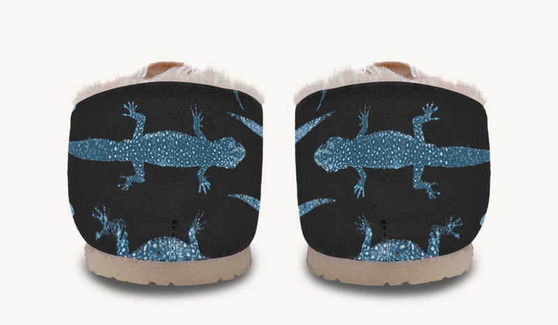 March of the Lizards Blue Black Winter Casual Shoes - Jaded Lament