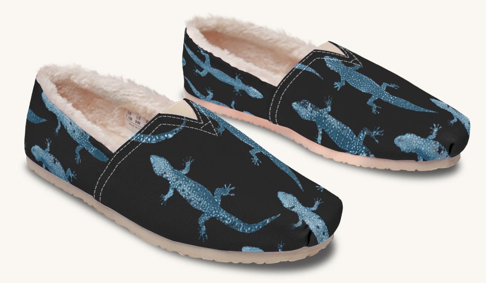 March of the Lizards Blue Black Winter Casual Shoes - Jaded Lament