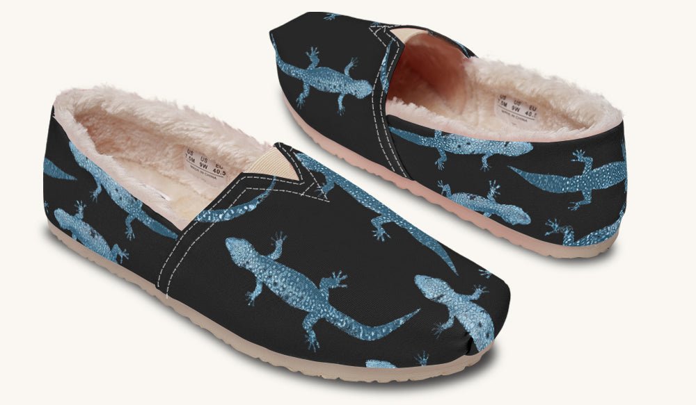 March of the Lizards Blue Black Winter Casual Shoes - Jaded Lament