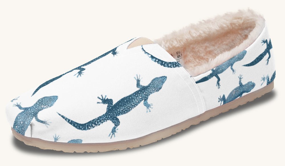 March of the Lizards Blue White Winter Casual Shoes - Jaded Lament