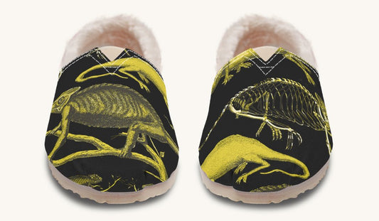 Reptilian In Bloom Yellow Black Winter Casual Shoes - Jaded Lament