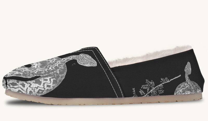 Serpent in Bloom Grey Winter Casual Shoes - Jaded Lament