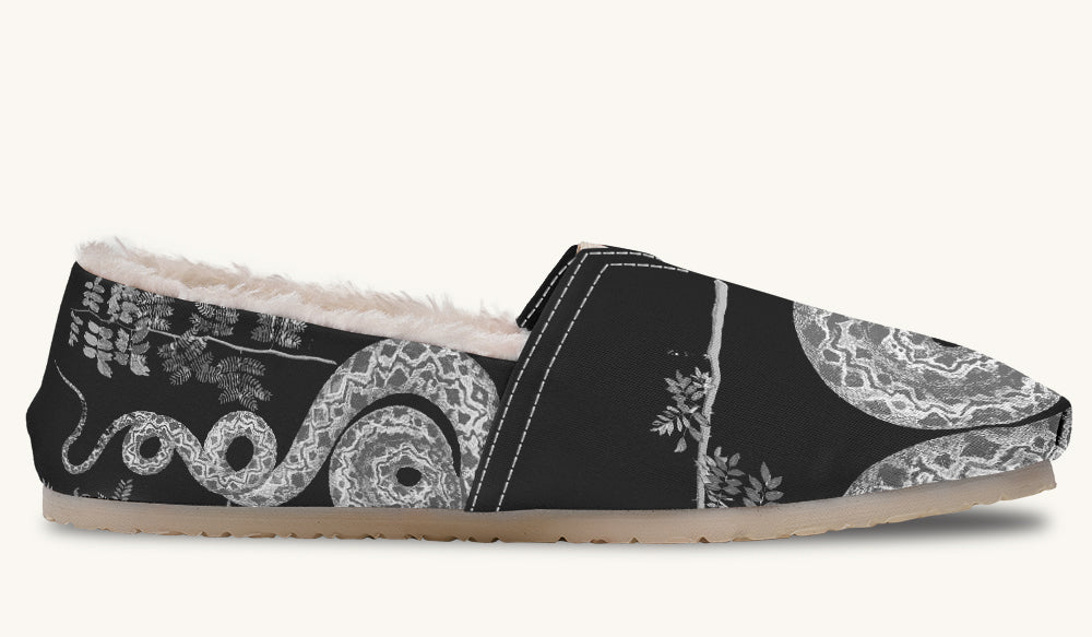 Serpent in Bloom Grey Winter Casual Shoes - Jaded Lament