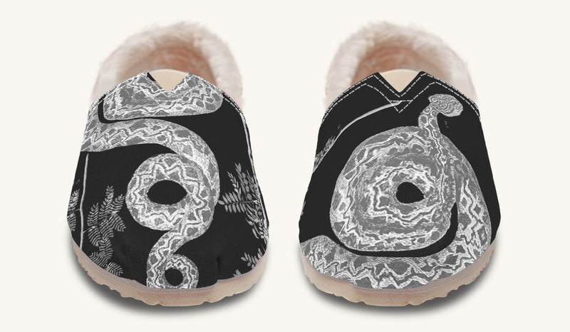 Serpent in Bloom Grey Winter Casual Shoes - Jaded Lament