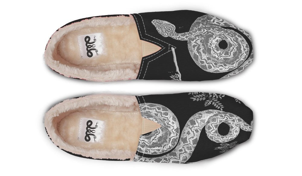 Serpent in Bloom Grey Winter Casual Shoes - Jaded Lament