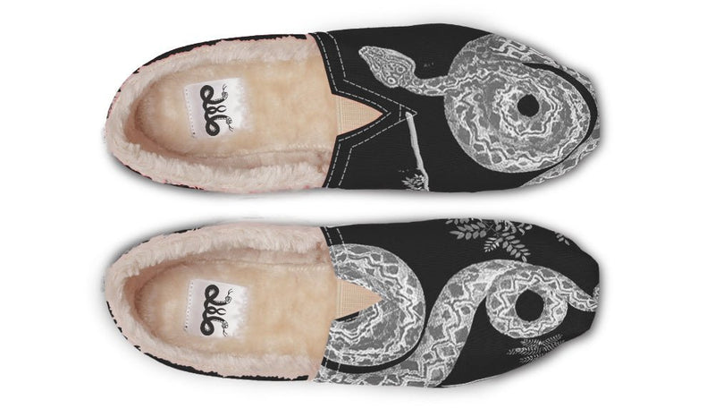 Serpent in Bloom Grey Winter Casual Shoes - Jaded Lament