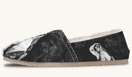She Watched The Bones Sink Black Winter Casual Shoes - Jaded Lament
