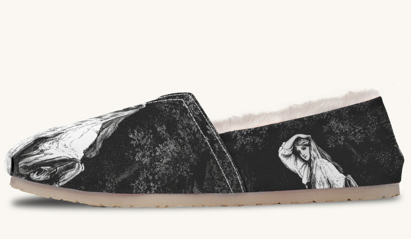 She Watched The Bones Sink Black Winter Casual Shoes - Jaded Lament