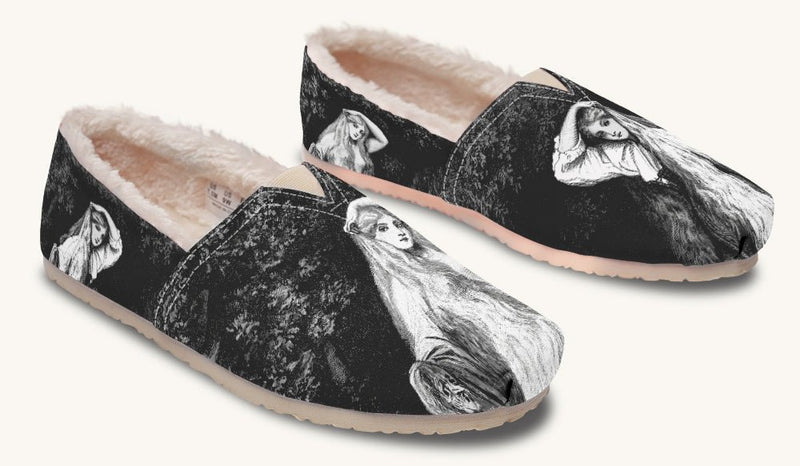 She Watched The Bones Sink Black Winter Casual Shoes - Jaded Lament