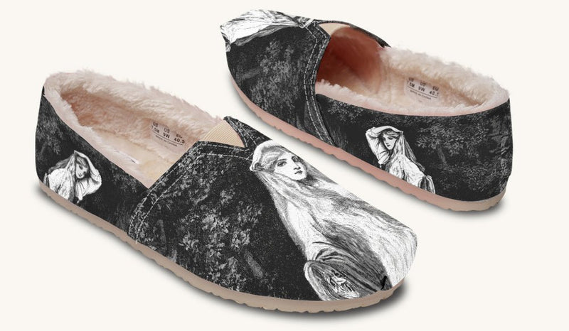 She Watched The Bones Sink Black Winter Casual Shoes - Jaded Lament