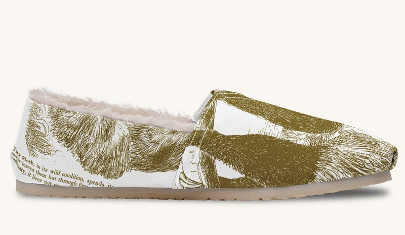 The Sloth Stays Brown White Winter Casual Shoes - Jaded Lament