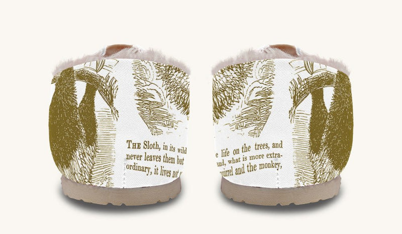 The Sloth Stays Brown White Winter Casual Shoes - Jaded Lament