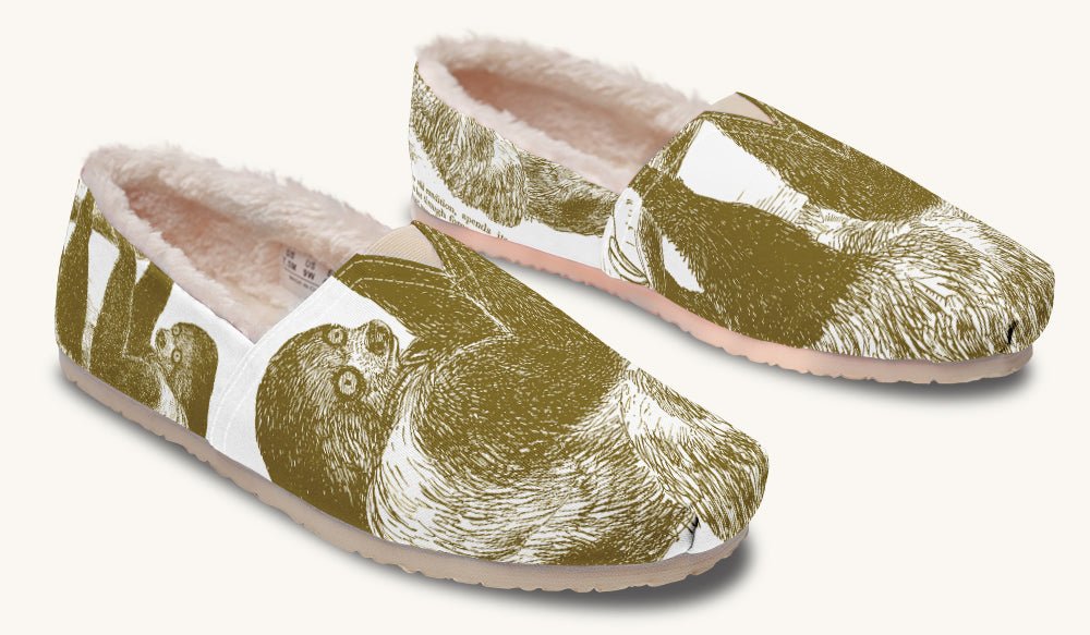 The Sloth Stays Brown White Winter Casual Shoes - Jaded Lament
