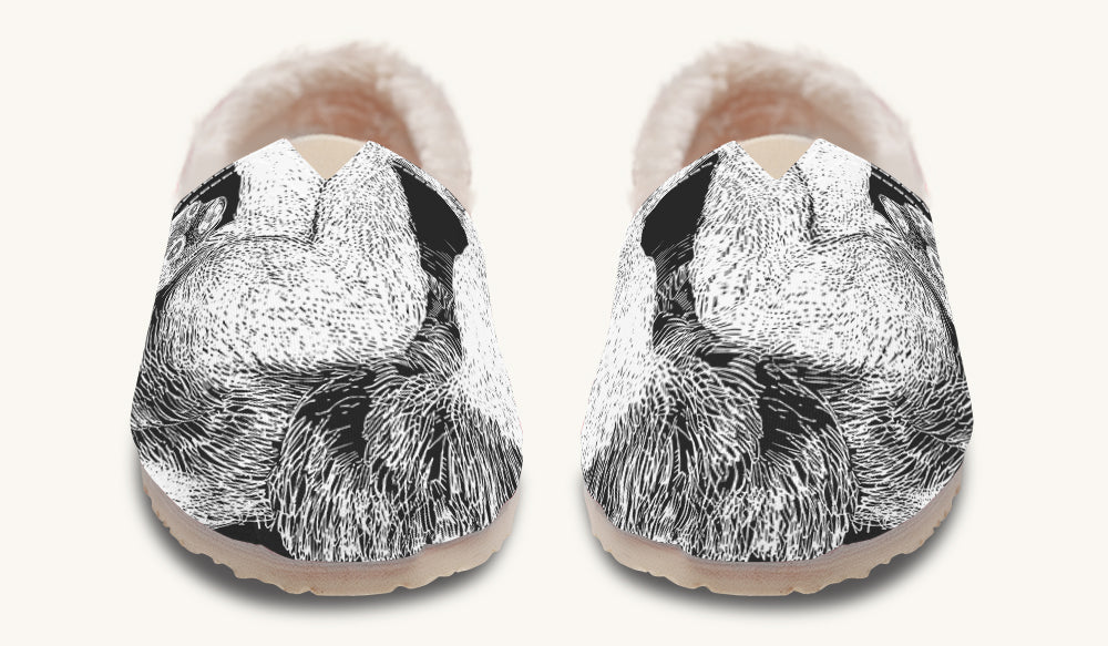 The Sloth Stays White Black Winter Casual Shoes - Jaded Lament