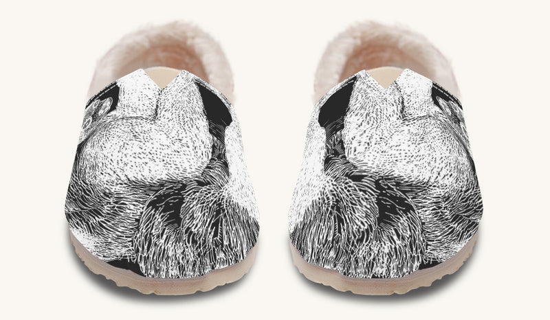 The Sloth Stays White Black Winter Casual Shoes - Jaded Lament