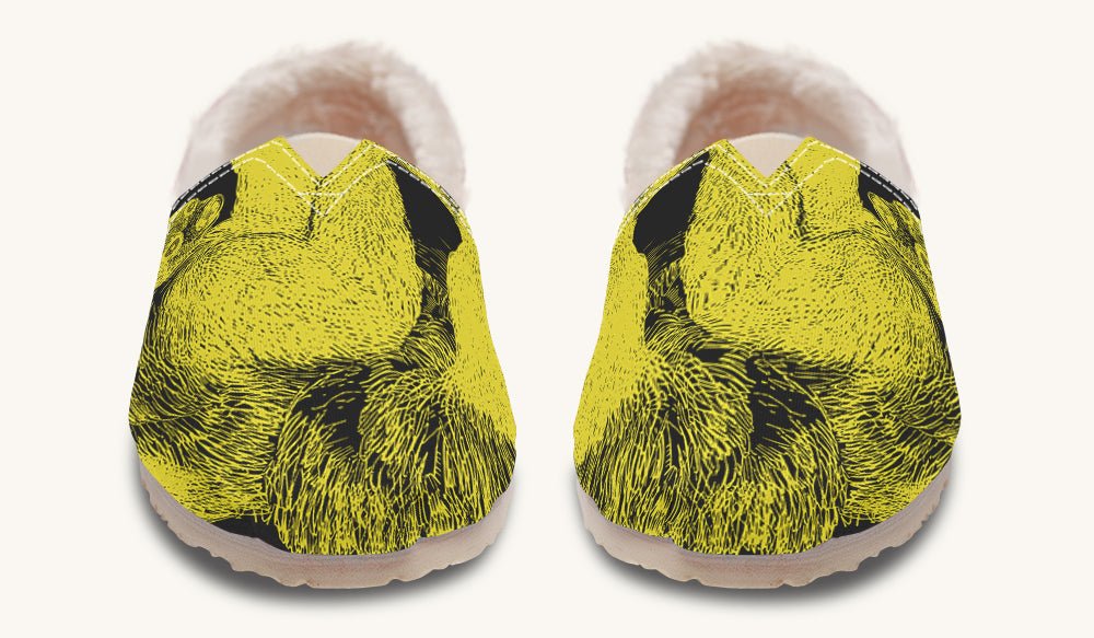 The Sloth Stays Yellow Black Winter Casual Shoes - Jaded Lament
