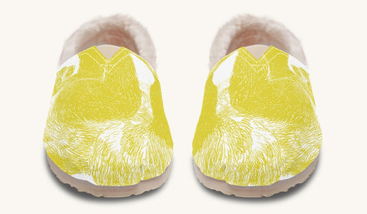 The Sloth Stays Yellow White Winter Casual Shoes - Jaded Lament