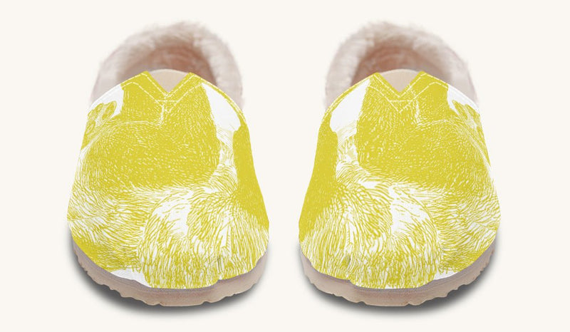 The Sloth Stays Yellow White Winter Casual Shoes - Jaded Lament