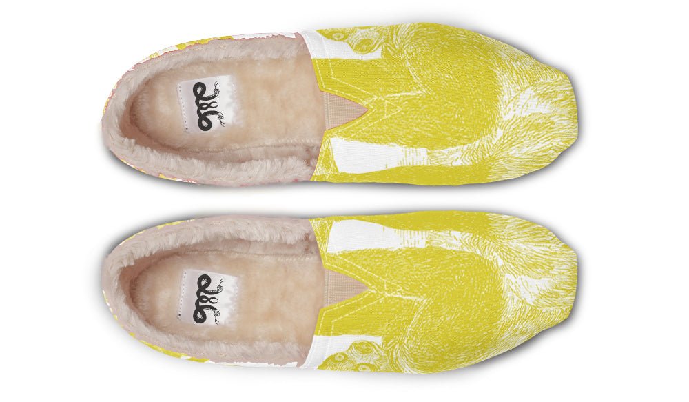 The Sloth Stays Yellow White Winter Casual Shoes - Jaded Lament